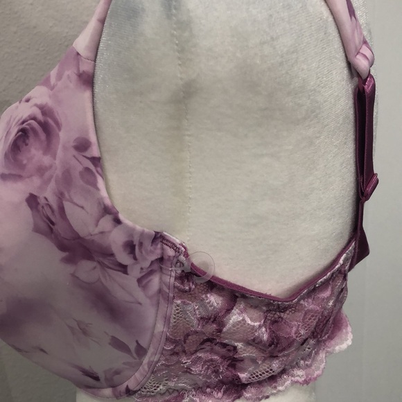 Delicates Bra Size 38DD. White/lavender purple Lace Sexy Whimsical Feminine - Picture 13 of 13